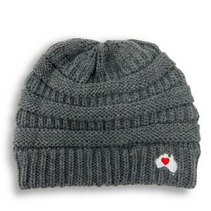 C.C Cable Knit Chunky Beanie Hat with Embroidered Australia Love One Size